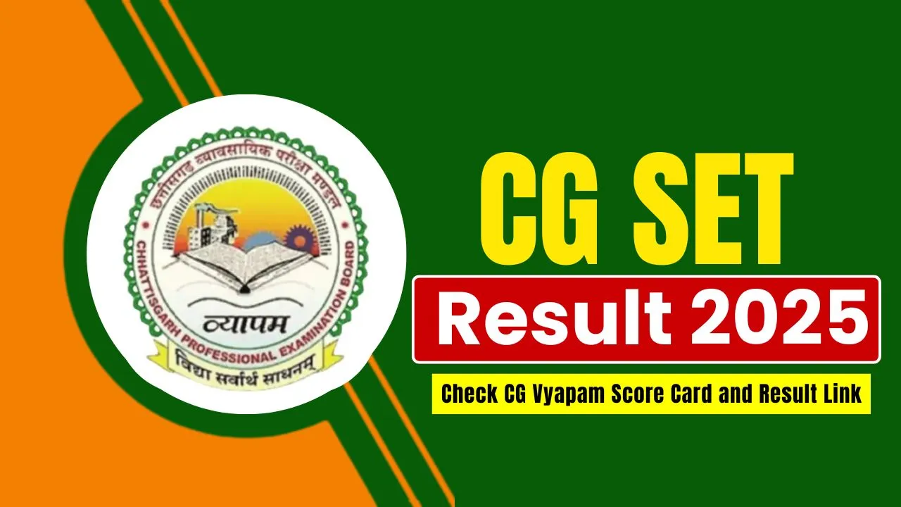 CG SET Result 2025