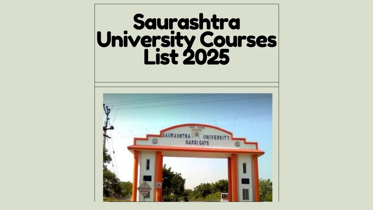 Saurashtra University Courses List 2025